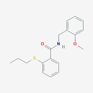 molecular formula C18H21NO2S B5372605 N-[(2-METHOXYPHENYL)METHYL]-2-(PROPYLSULFANYL)BENZAMIDE 
