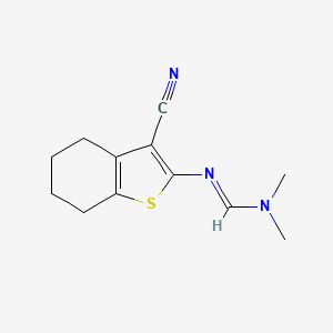 molecular formula C12H15N3S B5372696 N'-(3-cyano-4,5,6,7-tetrahydro-1-benzothiophen-2-yl)-N,N-dimethylmethanimidamide 