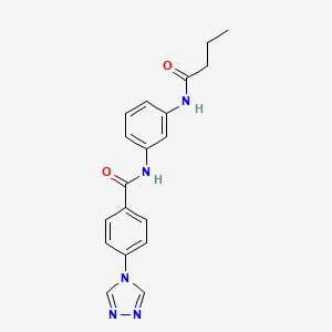 molecular formula C19H19N5O2 B5372909 N-[3-(butanoylamino)phenyl]-4-(1,2,4-triazol-4-yl)benzamide 