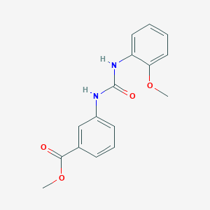 molecular formula C16H16N2O4 B5373023 METHYL 3-{[(2-METHOXYANILINO)CARBONYL]AMINO}BENZOATE 
