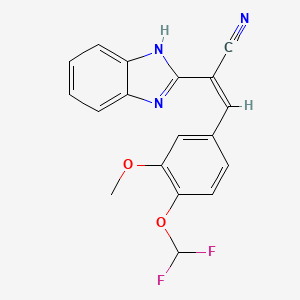 molecular formula C18H13F2N3O2 B5373085 (2Z)-2-(1H-benzimidazol-2-yl)-3-[4-(difluoromethoxy)-3-methoxyphenyl]prop-2-enenitrile 