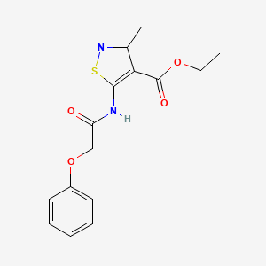 molecular formula C15H16N2O4S B5373140 ETHYL 3-METHYL-5-[(2-PHENOXYACETYL)AMINO]-4-ISOTHIAZOLECARBOXYLATE 