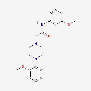 molecular formula C20H25N3O3 B5373290 N-(3-methoxyphenyl)-2-[4-(2-methoxyphenyl)piperazin-1-yl]acetamide 