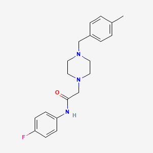 molecular formula C20H24FN3O B5373374 N-(4-fluorophenyl)-2-{4-[(4-methylphenyl)methyl]piperazin-1-yl}acetamide 