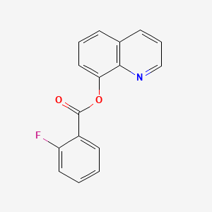 molecular formula C16H10FNO2 B5373579 Quinolin-8-yl 2-fluorobenzoate 