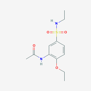 molecular formula C12H18N2O4S B5373785 N-[2-ethoxy-5-(ethylsulfamoyl)phenyl]acetamide 