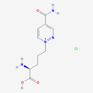 molecular formula C10H16N4O3.Cl B053739 Pyridazomycin CAS No. 115920-43-9