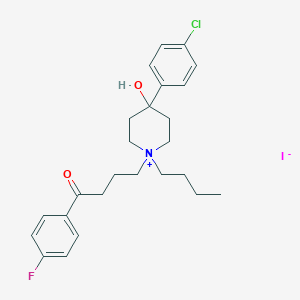 molecular formula C25H32ClFINO2 B537403 4-[1-Butyl-4-(4-chlorophenyl)-4-hydroxypiperidin-1-ium-1-yl]-1-(4-fluorophenyl)butan-1-one;iodide 