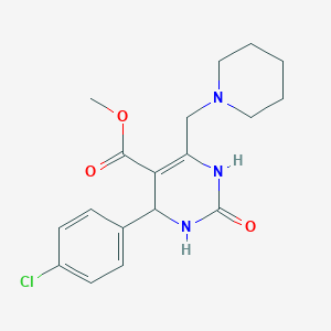 molecular formula C18H22ClN3O3 B5374101 Methyl 4-(4-chlorophenyl)-2-oxo-6-(piperidin-1-ylmethyl)-1,2,3,4-tetrahydropyrimidine-5-carboxylate 