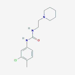 molecular formula C15H22ClN3O B5374268 N-(3-CHLORO-4-METHYLPHENYL)-N'-(2-PIPERIDINOETHYL)UREA 
