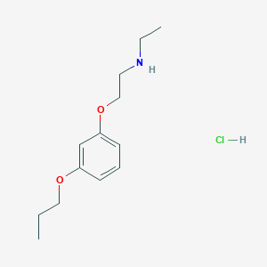 molecular formula C13H22ClNO2 B5374454 N-ethyl-2-(3-propoxyphenoxy)ethanamine;hydrochloride 