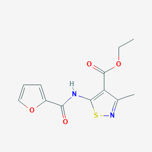 molecular formula C12H12N2O4S B5374635 ETHYL 5-[(2-FURYLCARBONYL)AMINO]-3-METHYL-4-ISOTHIAZOLECARBOXYLATE 