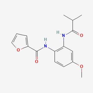 molecular formula C16H18N2O4 B5374670 N-[2-(isobutyrylamino)-4-methoxyphenyl]-2-furamide 