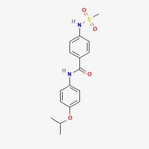 molecular formula C17H20N2O4S B5374689 N-(4-isopropoxyphenyl)-4-[(methylsulfonyl)amino]benzamide 