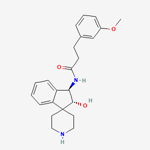 molecular formula C23H28N2O3 B5374753 N-[(1R,2R)-2-hydroxyspiro[1,2-dihydroindene-3,4'-piperidine]-1-yl]-3-(3-methoxyphenyl)propanamide 
