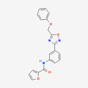 molecular formula C20H15N3O4 B5374928 N-[3-[5-(phenoxymethyl)-1,2,4-oxadiazol-3-yl]phenyl]furan-2-carboxamide 