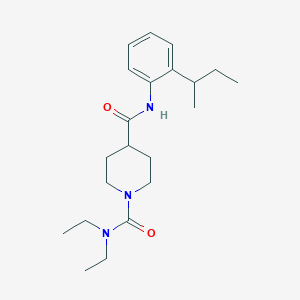 molecular formula C21H33N3O2 B5375242 N4-[2-(BUTAN-2-YL)PHENYL]-N1,N1-DIETHYLPIPERIDINE-1,4-DICARBOXAMIDE 