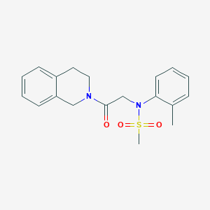 molecular formula C19H22N2O3S B5375435 N-(2-METHYLPHENYL)-N-[2-OXO-2-(1,2,3,4-TETRAHYDROISOQUINOLIN-2-YL)ETHYL]METHANESULFONAMIDE 