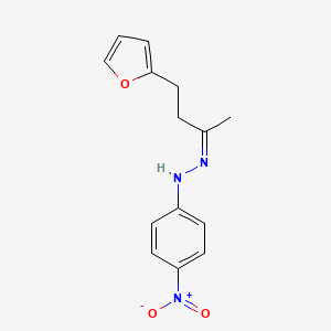 molecular formula C14H15N3O3 B5375532 N-[(Z)-4-(furan-2-yl)butan-2-ylideneamino]-4-nitroaniline 