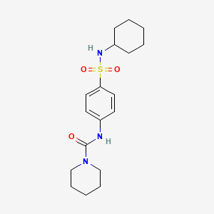 molecular formula C18H27N3O3S B5376154 N-[4-(cyclohexylsulfamoyl)phenyl]piperidine-1-carboxamide 