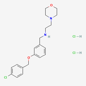 molecular formula C20H27Cl3N2O2 B5376343 N-[[3-[(4-chlorophenyl)methoxy]phenyl]methyl]-2-morpholin-4-ylethanamine;dihydrochloride 