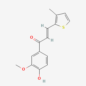 molecular formula C15H14O3S B5376356 (E)-1-(4-HYDROXY-3-METHOXYPHENYL)-3-(3-METHYL-2-THIENYL)-2-PROPEN-1-ONE 
