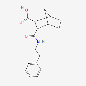 molecular formula C17H21NO3 B5376502 3-[(PHENETHYLAMINO)CARBONYL]BICYCLO[2.2.1]HEPTANE-2-CARBOXYLIC ACID 