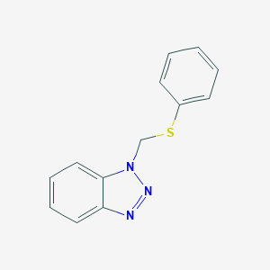 molecular formula C13H11N3S B053766 1-[(Phenylthio)methyl]-1H-benzotriazole CAS No. 111198-03-9