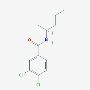 molecular formula C12H15Cl2NO B537722 3,4-dichloro-N-(pentan-2-yl)benzamide CAS No. 7497-07-6