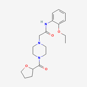 molecular formula C19H27N3O4 B5377264 N-(2-ethoxyphenyl)-2-[4-(oxolane-2-carbonyl)piperazin-1-yl]acetamide 