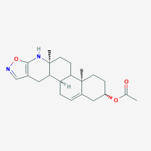molecular formula C22H30N2O3 B537739 17alpha-Aza-D-homo-5-androseno[16,17-d]isoxazol-3beta-yl acetate 