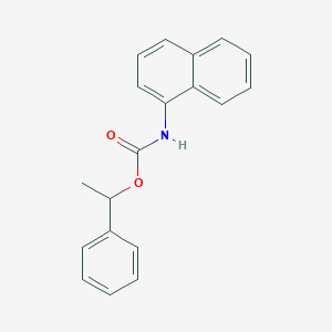 molecular formula C19H17NO2 B053775 1-phenylethyl N-naphthalen-1-ylcarbamate CAS No. 119994-28-4