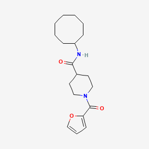 molecular formula C19H28N2O3 B5377501 N-cyclooctyl-1-(furan-2-carbonyl)piperidine-4-carboxamide 