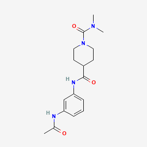 molecular formula C17H24N4O3 B5377608 N~4~-[3-(acetylamino)phenyl]-N~1~,N~1~-dimethylpiperidine-1,4-dicarboxamide 