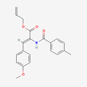 molecular formula C21H21NO4 B5377802 prop-2-enyl (Z)-3-(4-methoxyphenyl)-2-[(4-methylbenzoyl)amino]prop-2-enoate 