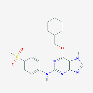 molecular formula C19H23N5O3S B537807 O6-Cyclohexylmethylguanine deriv. 30 
