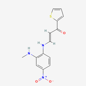 molecular formula C14H13N3O3S B5378167 (E)-3-[2-(methylamino)-4-nitroanilino]-1-thiophen-2-ylprop-2-en-1-one 