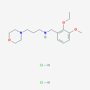 molecular formula C17H30Cl2N2O3 B5378313 N-[(2-ethoxy-3-methoxyphenyl)methyl]-3-morpholin-4-ylpropan-1-amine;dihydrochloride 