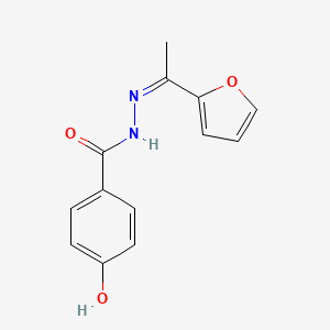 molecular formula C13H12N2O3 B5378457 N-[(Z)-1-(furan-2-yl)ethylideneamino]-4-hydroxybenzamide 
