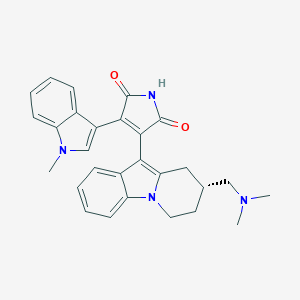 molecular formula C28H28N4O2 B537867 3-[(8R)-8-[(dimethylamino)methyl]-6,7,8,9-tetrahydropyrido[1,2-a]indol-10-yl]-4-(1-methylindol-3-yl)pyrrole-2,5-dione 