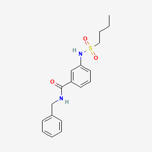 molecular formula C18H22N2O3S B5378917 N-BENZYL-3-(BUTANE-1-SULFONAMIDO)BENZAMIDE 