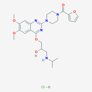 Piperazine, 1-(2-furanylcarbonyl)-4-(4-(2-hydroxy-3-((1-methylethyl)amino)propoxy)-6,7-dimethoxy-2-quinazolinyl)-, monohydrochloride
