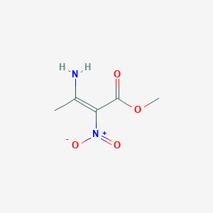 molecular formula C5H8N2O4 B053797 Methyl 2-nitro-3-aminocrotonate CAS No. 120697-14-5