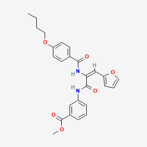 molecular formula C26H26N2O6 B5379971 methyl 3-[[(E)-2-[(4-butoxybenzoyl)amino]-3-(furan-2-yl)prop-2-enoyl]amino]benzoate 