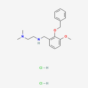 molecular formula C19H28Cl2N2O2 B5380170 N-[(3-methoxy-2-phenylmethoxyphenyl)methyl]-N',N'-dimethylethane-1,2-diamine;dihydrochloride 