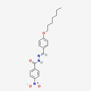 molecular formula C21H25N3O4 B5380201 N'-[(E)-[4-(HEPTYLOXY)PHENYL]METHYLIDENE]-4-NITROBENZOHYDRAZIDE 