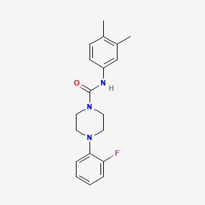 molecular formula C19H22FN3O B5380293 N-(3,4-dimethylphenyl)-4-(2-fluorophenyl)piperazine-1-carboxamide 