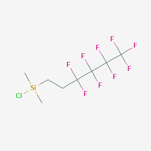 molecular formula C8H10ClF9Si B053803 Dimethyl(3,3,4,4,5,5,6,6,6-nonafluorohexyl)chlorosilane CAS No. 119386-82-2
