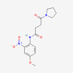 molecular formula C15H19N3O5 B5380391 N~1~-(4-Methoxy-2-nitrophenyl)-4-oxo-4-(1-pyrrolidinyl)butanamide 