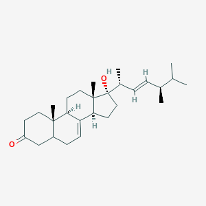 molecular formula C28H44O2 B053806 Ergosta-7,22-dien-17-ol-3-one CAS No. 118230-93-6